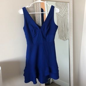 Royal blue ruffle dress
